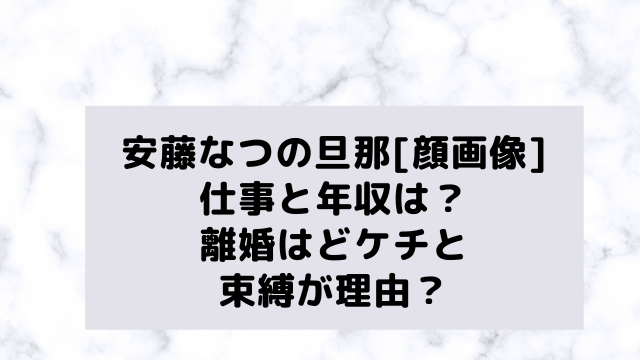 安藤なつの旦那 顔画像 の仕事と年収は 離婚はどケチと束縛が理由 アラフィフが気になる物や人を紹介ブログ